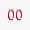 Enamel thin hoops SMALL sophie by sophie red
