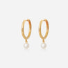 NEW_Pearl mini hoops gold recycled silver