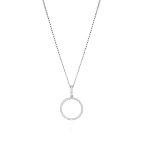 Diamond Circle Large Necklace