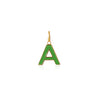 A Enamel letter pendant green gold sophie by sophie_4a5cf1dc 8ffd 4df4 a9d2 7ac1fe8342f3