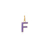 F Enamel letter pendant purple gold sophie by sophie