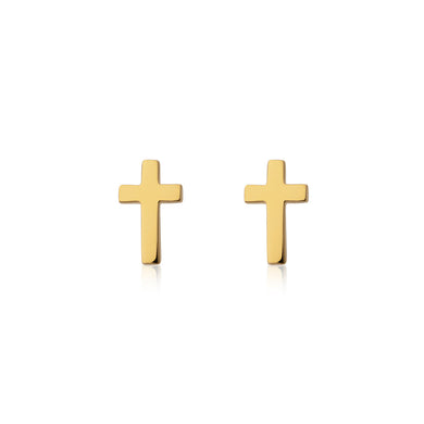     cross-studs-earrings-orhangen-symbol-plain-earrings_gold_jewellery-smycken-symbol-gold-silver-guld-sophie-by-sophie