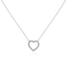 diamond heart 18k white gold necklace sophie by sophie