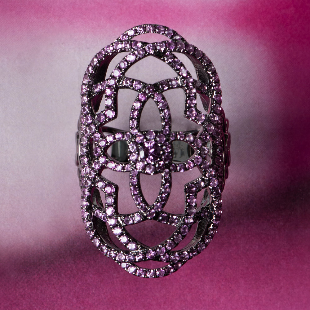 Sapphire Flower Ring