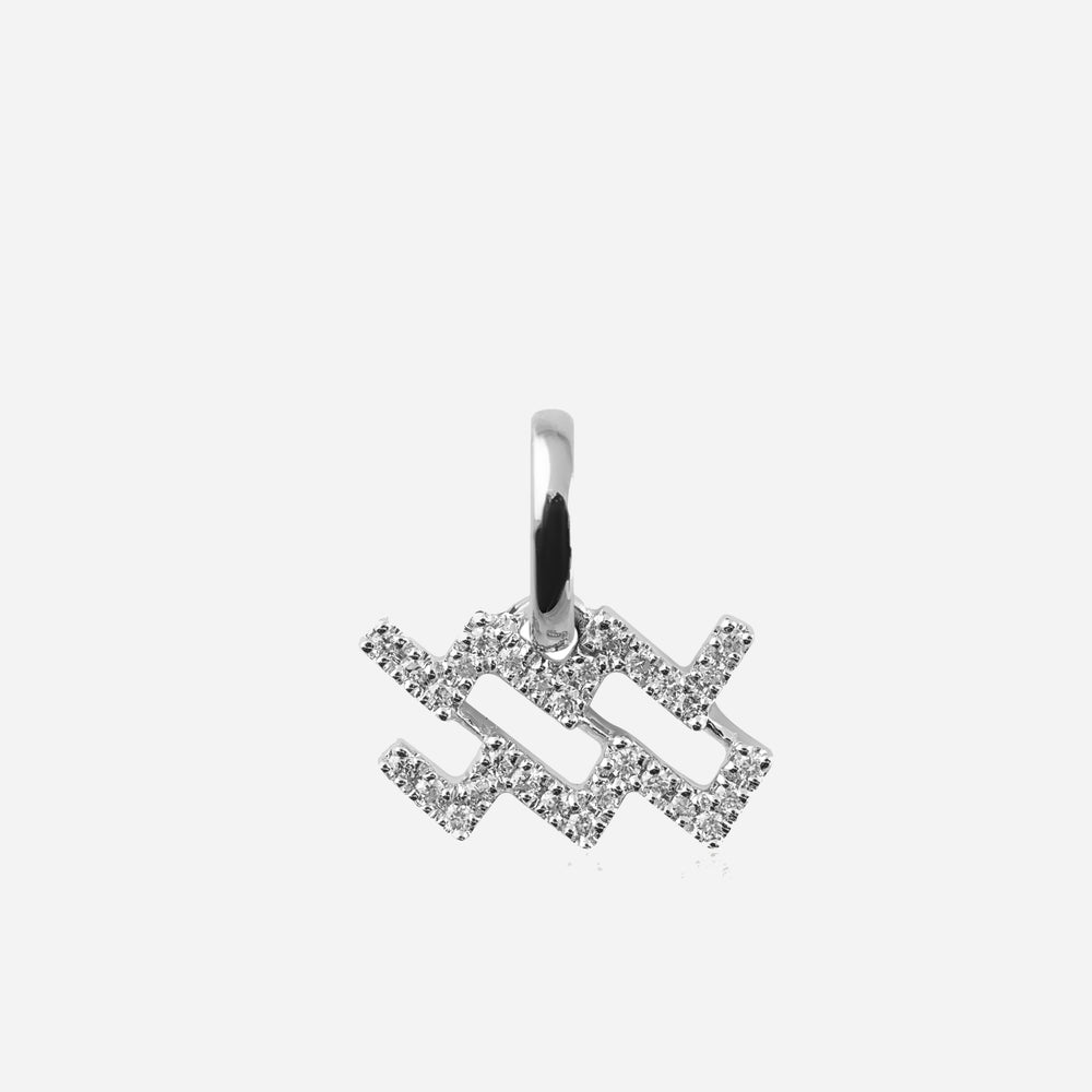 Diamond Star Sign Pendant Aquarius