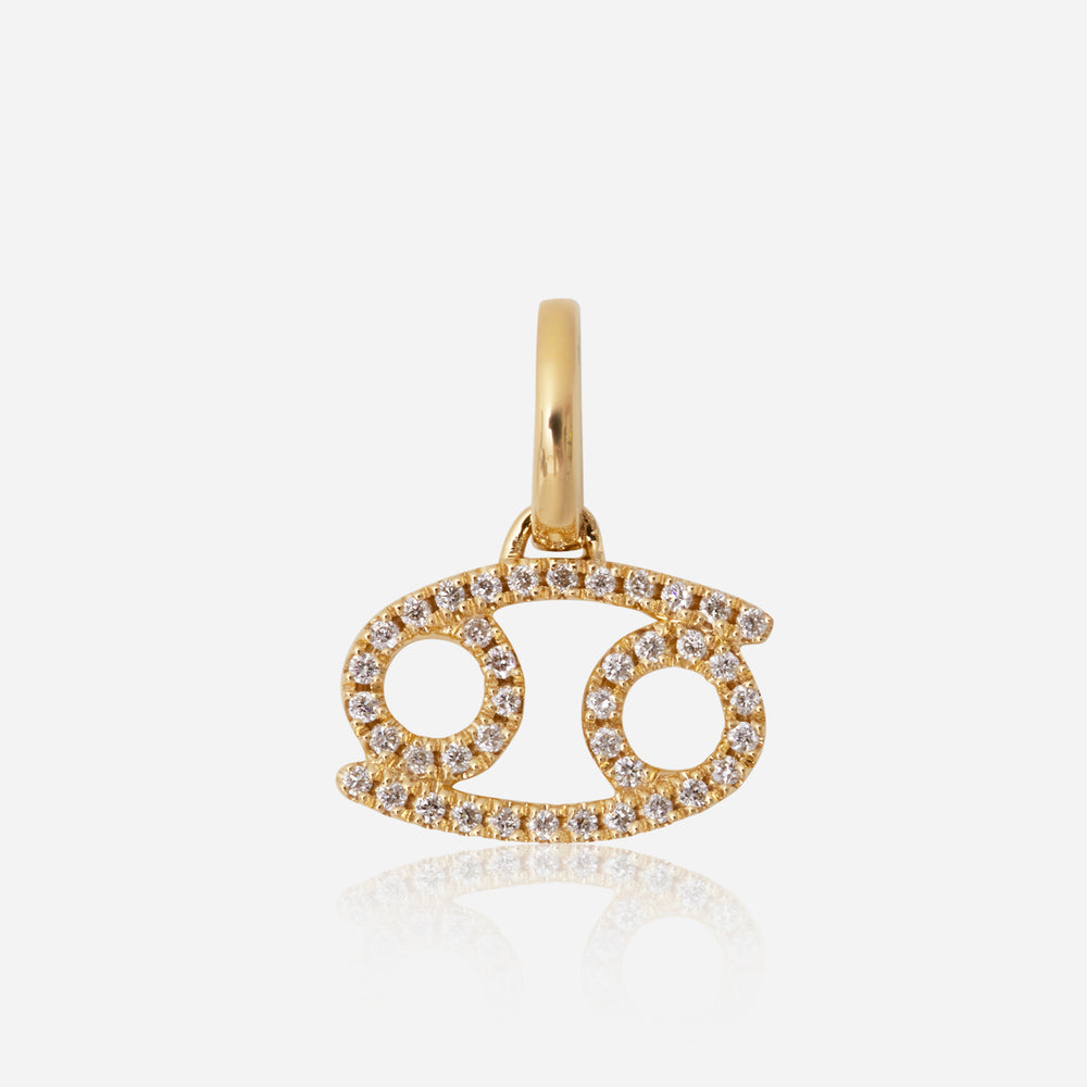 Diamond Star Sign Pendant Cancer