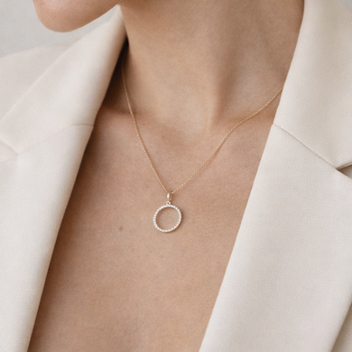Diamond Circle Large Necklace