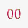 Enamel thin hoops SMALL sophie by sophie pink