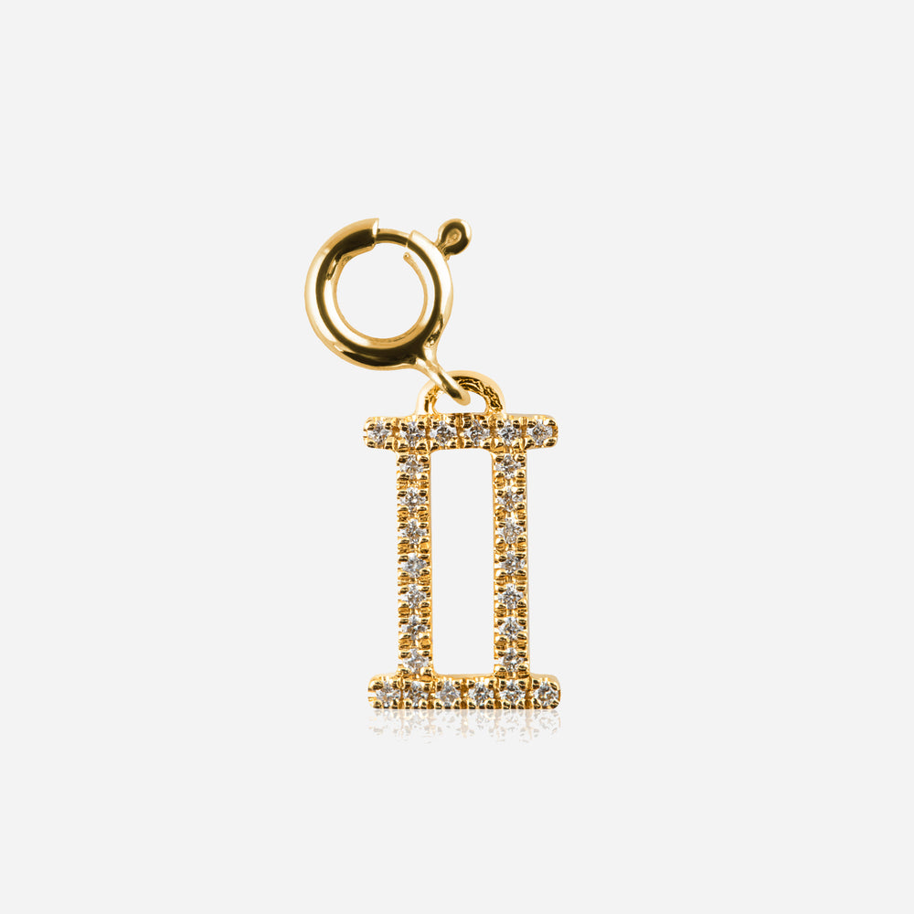 Diamond Star Sign Charm Gemini