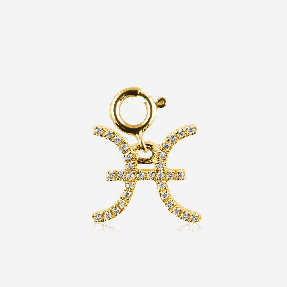 Diamond Star Sign Charm Pisces