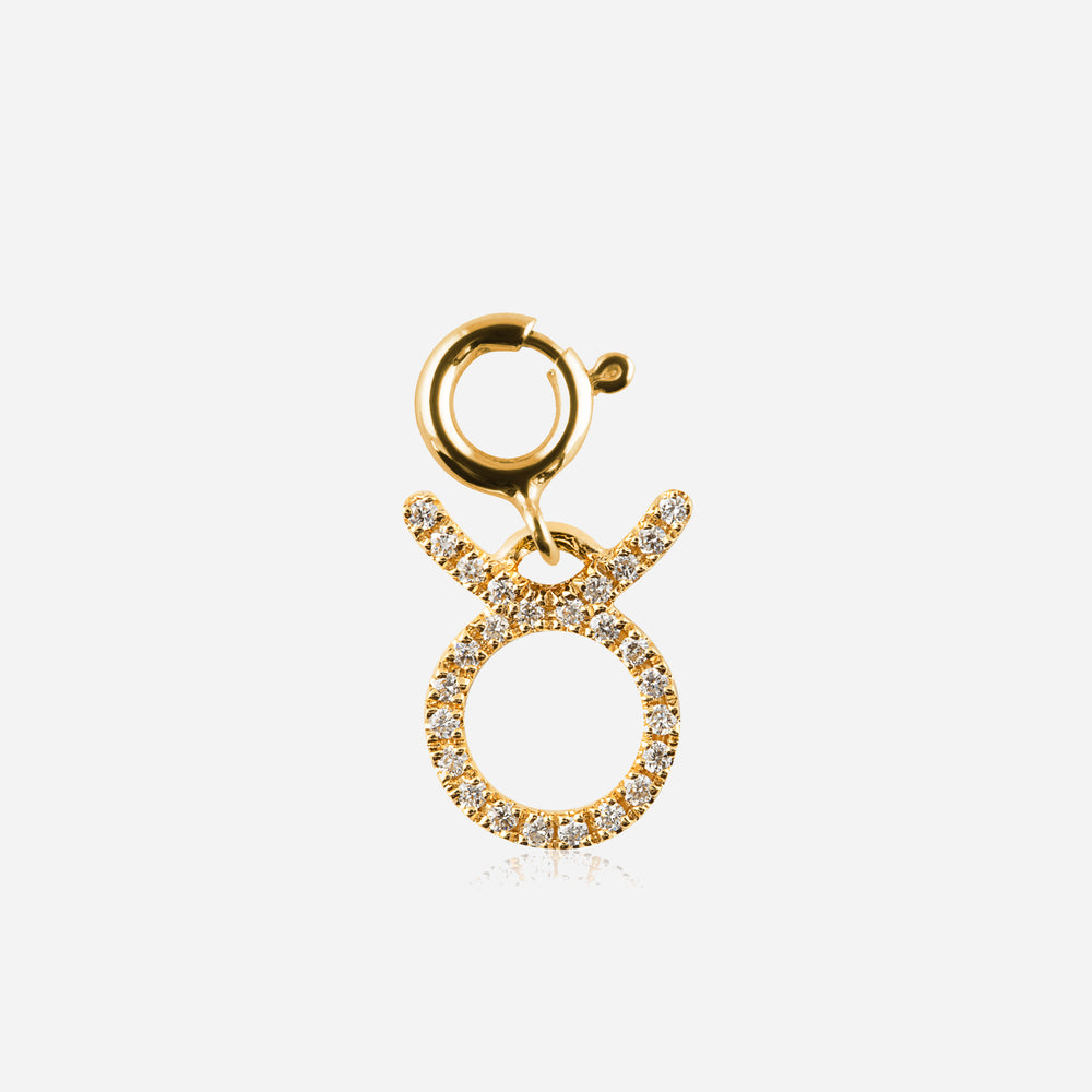Diamond Star Sign Charm Taurus