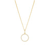 diamond circle necklace yellow gold sophie by sophie