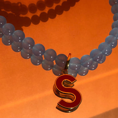 Enamel Letter Pendant G