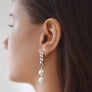 Rhodium plated brass w. White pearl
