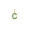 C Enamel letter pendant green gold sophie by sophie_fb78d9cd 439c 4b70 a4ff 898a4ac7904c