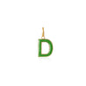 D Enamel letter pendant green gold sophie by sophie_603c6e06 b2da 4c0d aa53 fa6bdc36d4da