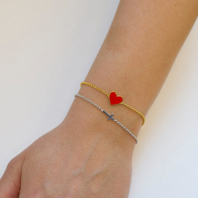 cross-symbol-Enamel-heart-Clover-bracelet-armband-silver-guldsmycken-jewellery-sophie-by-sophie
