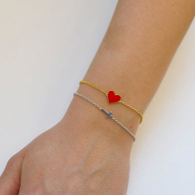 Enamel-heart-Clover-bracelet-armband-silver-guldsmycken-jewellery-sophie-by-sophie