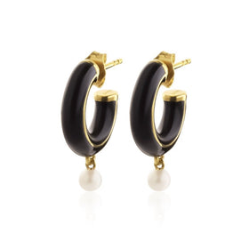 black-enamel-funky-pearl-gold-hoops-earrings-sophie-by-sophie