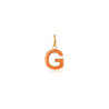 G Enamel letter pendant orange gold sophie by sophie_d7ace886 71f9 49d4 a223 115755acede1