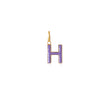H Enamel letter pendant purple gold sophie by sophie