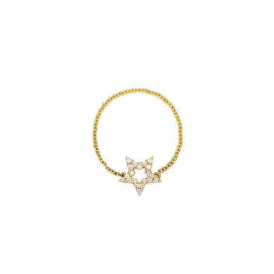 Ring-Star-Chain-Gold-18k-Diamonds-Chain Ring-Sophie-by-Sophie