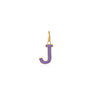 J Enamel letter pendant purple gold sophie by sophie