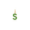 S Enamel letter pendant green gold sophie by sophie_50c1910a 9bd9 45bb a810 ba12bf4c216b