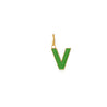 V Enamel letter pendant green gold sophie by sophie_6df82f09 8381 455a a94e b5038c638421