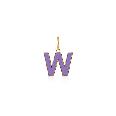 Enamel Letter Pendant W