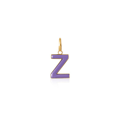 Enamel Letter Pendant Z