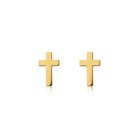     cross-studs-earrings-orhangen-symbol-plain-earrings_gold_jewellery-smycken-symbol-gold-silver-guld-sophie-by-sophie