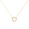 diamond heart 18k yellow gold necklace sophie by sophie