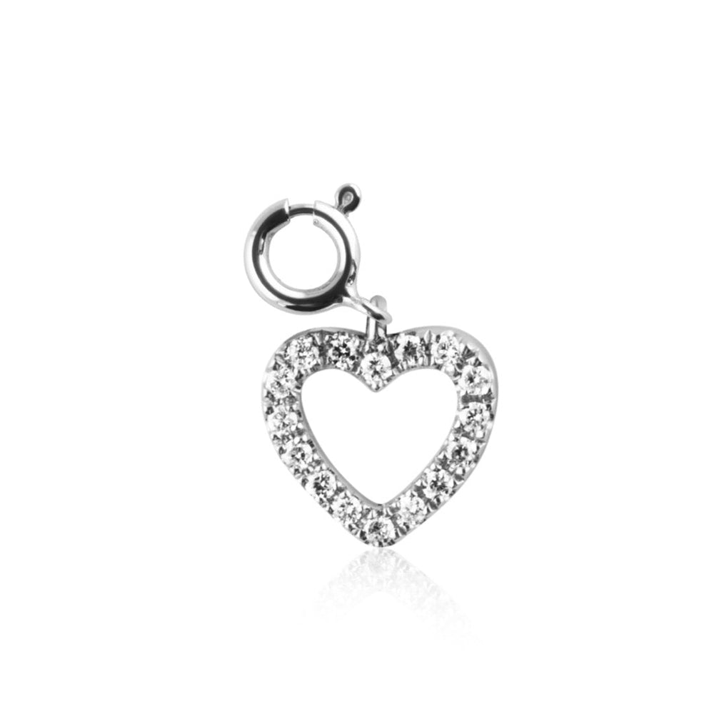 Diamond Heart Charm