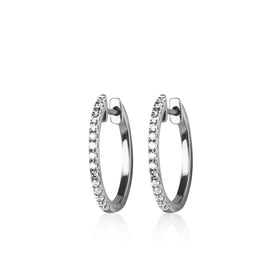 Diamond-Hoops-Earrings-18k-White gold-12mm-SIlver-Sophie-by-Sophie