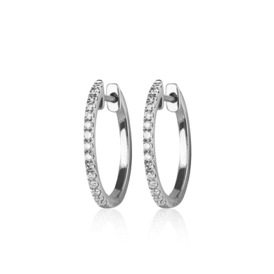 Diamond-Hoops-Earrings-18k-White gold-15mm-SIlver