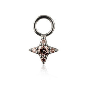 Pendant-Star-Earring-Diamonds-Oxidized gold-18K-Sophie-by-Sophie