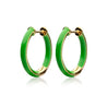enamel thin hoops medium orhangen sophie by sophie earring green_85bc0089 8c59 4a87 9011 19e07f61ffee