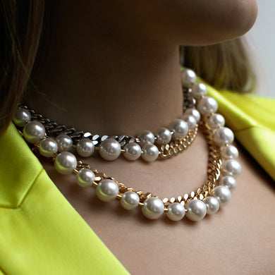 Pearl Pansar Long Necklace
