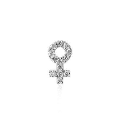 Diamond-Earring-Stud-Woman-Sign-Symbol-White Gold-18k-Silver-female-Sophie-by-Sophie